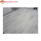 Płytka marmurowa z białego drewna Chenille, gładka marmurowa podłoga z polerowanego marmuru