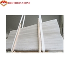 Chiny białe drewniane długie paski ścienne i marmurowe płytki podłogowe