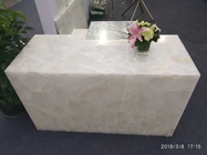 Ice Age Onyx White Marble Onyx Backlit Półszlachetne kamienne blaty stołowe