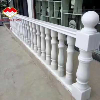 FOB/CNF Warunki dostawy Biały marmurowy korytarz balkon balustrada balustrada balustrada dla willi