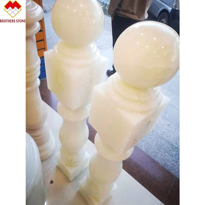 Elegantny biały marmurowy baluster z onyku do dekoracji schodów w Ameryce Północnej i Łacińskiej