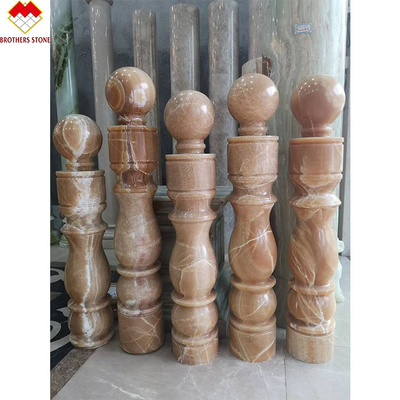 Elegantny biały marmurowy baluster z onyku do dekoracji schodów w Ameryce Północnej i Łacińskiej