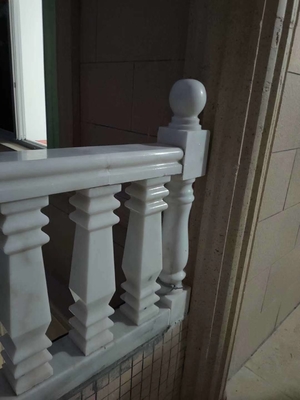 Ogrodzenie schodowe Rękawice Białego Marmuru Granitowe Rękawice Rękawice Kamienne Balustrady