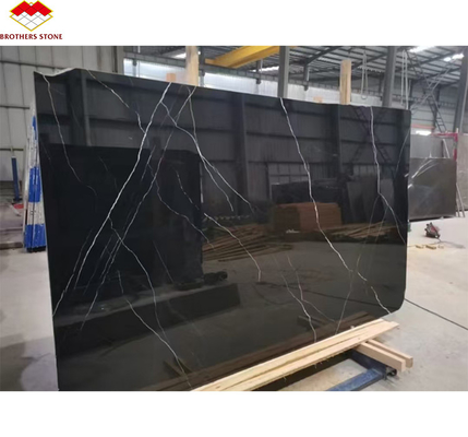 Modern Design Hotel Nero Marquina Big Slab Zimbabwe Czarne marmurowe podłogi i schody