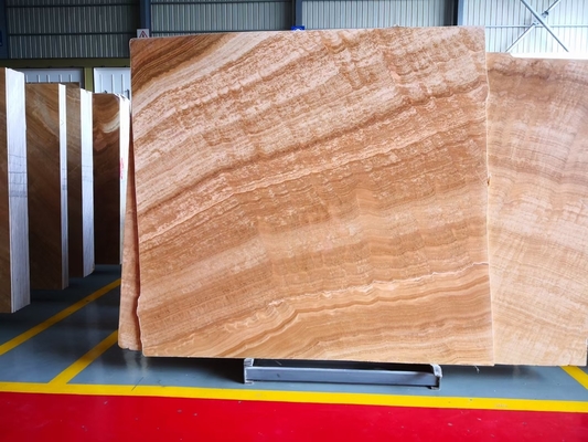 Nowoczesny styl projektowania podświetlony żółty onyks Książka dopasowana do nowoczesnego naturalnego tygrysa Onyks Slab