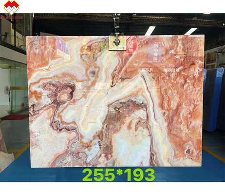 Nowoczesny design Czerwony Dragon Jade Onyx Slab Panel ściany płytki podłogowe do dekoracji klasy
