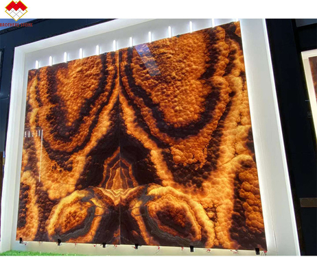 Nowoczesny design Czerwony Dragon Jade Onyx Slab Panel ściany płytki podłogowe do dekoracji klasy