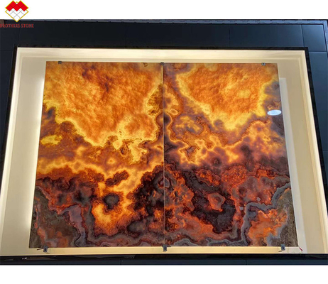 Nowoczesny design Czerwony Dragon Jade Onyx Slab Panel ściany płytki podłogowe do dekoracji klasy