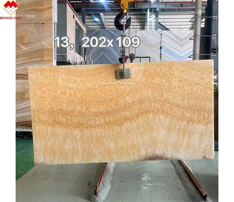 Nowoczesny design Przejrzysty Onyks Beżowy Marmur Żółty Miód Onyks Slab dla Villa