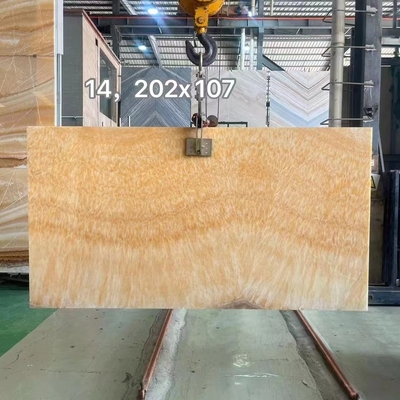 Nowoczesny design Przejrzysty Onyks Beżowy Marmur Żółty Miód Onyks Slab dla Villa