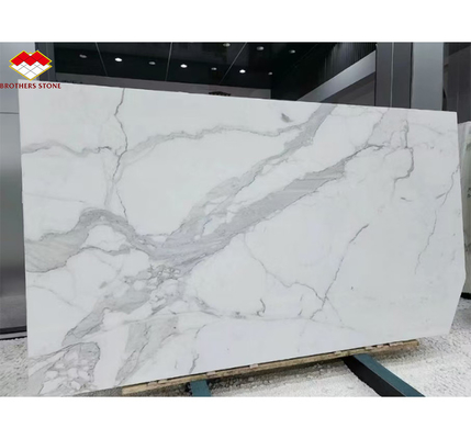 Nowoczesny design Włochy Biały Calacatta Marmurowa płytka do kuchni Stolik i panel ścienny