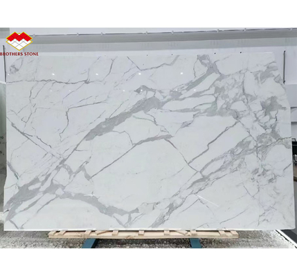 Nowoczesny design Włochy Biały Calacatta Marmurowa płytka do kuchni Stolik i panel ścienny
