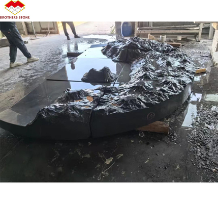Nowoczesny styl projektowania Shanxi Czarny granitowy blok 18 mm grubości Absolutny czarny granitowy płytka