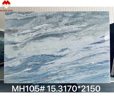 FOB Trade Backlit Błękitny Roma Quartzite Slab Idealny dla Vanity Countertop w Brazylii