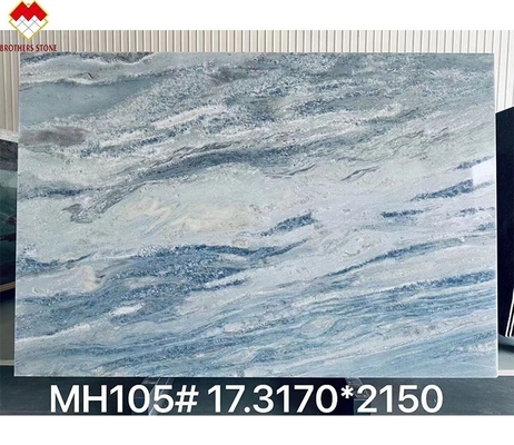 FOB Trade Backlit Błękitny Roma Quartzite Slab Idealny dla Vanity Countertop w Brazylii