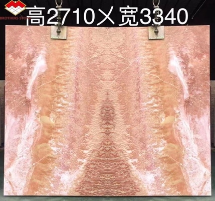 Nowoczesny design Polerowany Marmurowy Bookmatch Tile Custom Backlit Red Dragon Jade Onyx Wall