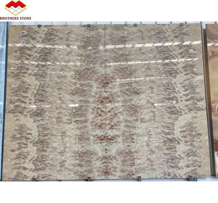 Nowoczesny design Polerowany Marmurowy Bookmatch Tile Custom Backlit Red Dragon Jade Onyx Wall