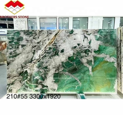 Naturalny Kamień Brazylia Marmur Backlit Sodalite Green Quartzite dla pomysłów projektowania sypialni