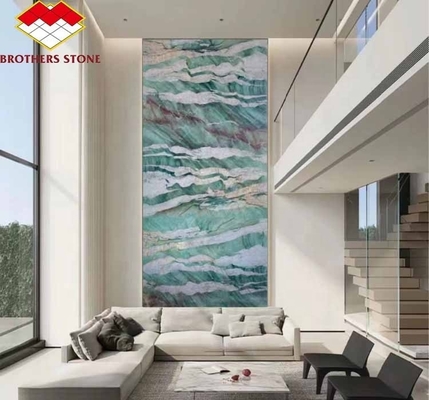 Naturalny Kamień Brazylia Marmur Backlit Sodalite Green Quartzite dla pomysłów projektowania sypialni
