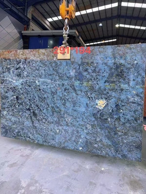 Duża płytka wypolerowana błyszcząca Labradorite niebieski granit Stolik i wyspa