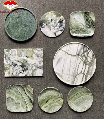 2024 Hotel Marble Cut-To-Size Set jadalny z nowoczesnymi marmurowymi talerzami i miskami