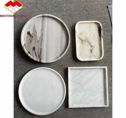 2024 Hotel Marble Cut-To-Size Set jadalny z nowoczesnymi marmurowymi talerzami i miskami