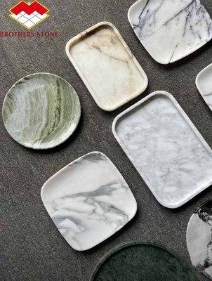 2024 Hotel Marble Cut-To-Size Set jadalny z nowoczesnymi marmurowymi talerzami i miskami