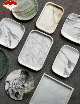 2024 Hotel Marble Cut-To-Size Set jadalny z nowoczesnymi marmurowymi talerzami i miskami