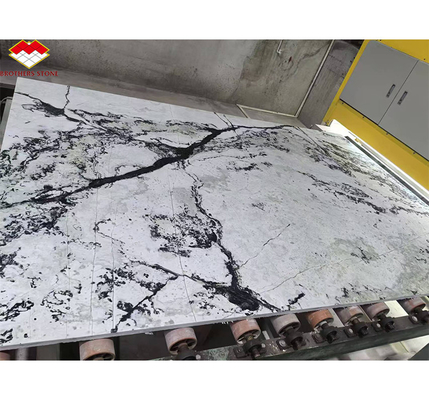 Hotelowy i domowy design Wielkie płytki Panda Biały Granit Czarne żyły Biustonosze kuchenne