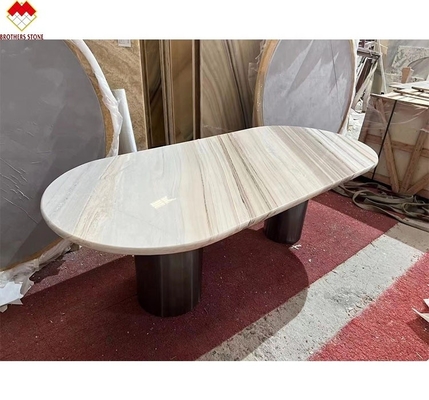 Palissandro Niebieski Marmurowy Stół Nowoczesny Stół Jedzenia z rysunkiem i 180*90cm Rozmiar