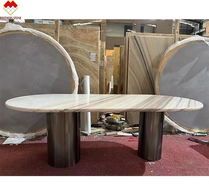 Palissandro Niebieski Marmurowy Stół Nowoczesny Stół Jedzenia z rysunkiem i 180*90cm Rozmiar