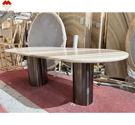 Palissandro Niebieski Marmurowy Stół Nowoczesny Stół Jedzenia z rysunkiem i 180*90cm Rozmiar