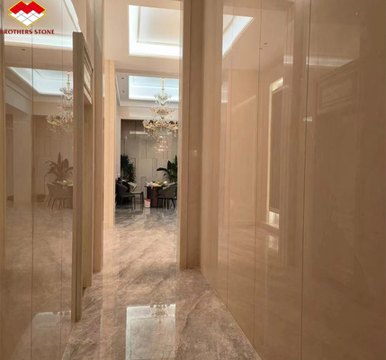 Kalcytowy marmur polerowany Bianco Botticino dla wysokiej klasy Shanna Beige Design Panel ściany