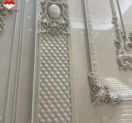 Kalcytowy marmur polerowany Bianco Botticino dla wysokiej klasy Shanna Beige Design Panel ściany
