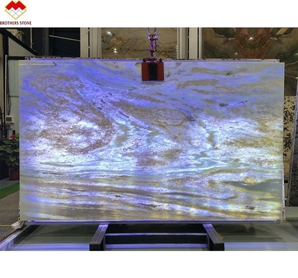 Fantasy Blue Marble Vanity Top Blat Blat OEM Niestandardowy niebieski kryształowy kamień kwarcowy