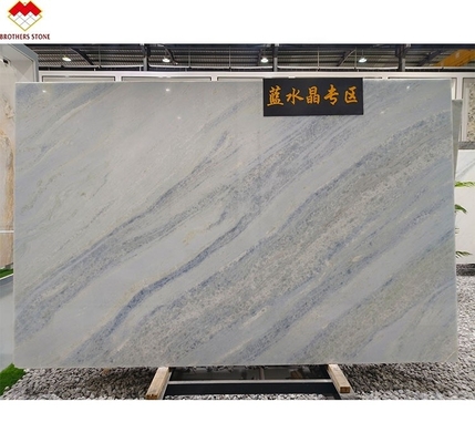 Fantasy Blue Marble Vanity Top Blat Blat OEM Niestandardowy niebieski kryształowy kamień kwarcowy