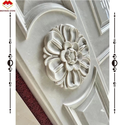 Gorąca sprzedaż jasnobrązowy marmur relief ścienny kamień rzeźbienie naturalnego marmuru reliefy ścienne dla willi