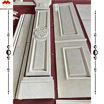 Gorąca sprzedaż jasnobrązowy marmur relief ścienny kamień rzeźbienie naturalnego marmuru reliefy ścienne dla willi