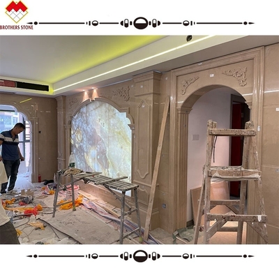 Dekoracja hotelu i willi w stylu nowoczesnego designu Błękitny onyks Marmurowy płytkowy tło