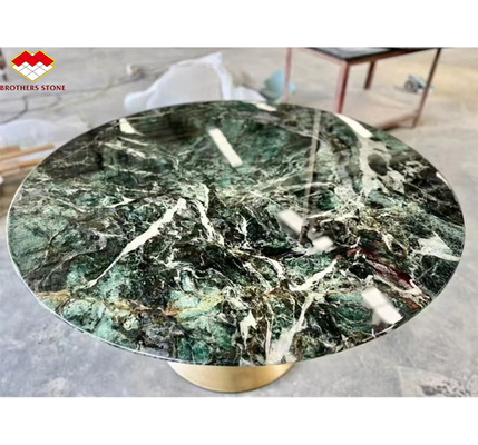 Natural Stone Cat's Eye Green Big Slab Dining Table Top dla dekoracji wnętrz willi