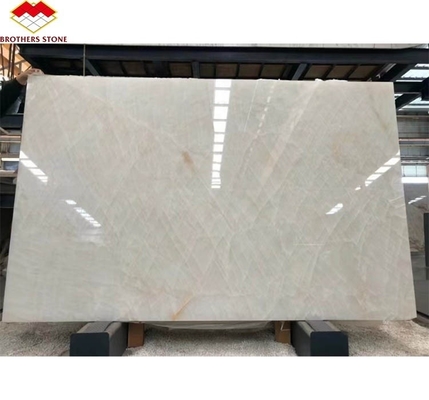 Nowoczesny Jade Lodowy Białego Śniegu Lód Onyks Kamień Przejrzysty Cristallo Quartzite Marmur Slab