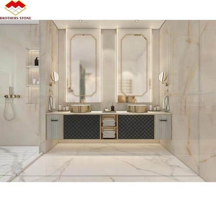 Nowoczesny Jade Lodowy Białego Śniegu Lód Onyks Kamień Przejrzysty Cristallo Quartzite Marmur Slab
