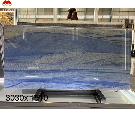 18 mm Polerowane Luxury Azul Macaubas Natural Blue Marble Slab Countertop Quartz Tile
