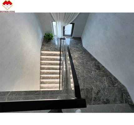 Światło schodowe LED prosty spiralny marmurowe schody z naturalnego marmuru kamienia materiał schodowy