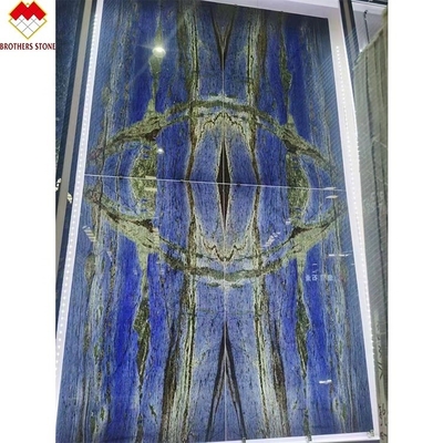 Nowoczesny design luksus elegancki Brazylia Marzenie szafir niebieski kamień podświetlony labradoryt niebieski granit