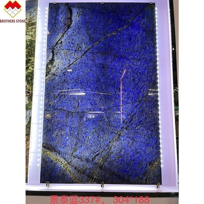 Nowoczesny design luksus elegancki Brazylia Marzenie szafir niebieski kamień podświetlony labradoryt niebieski granit