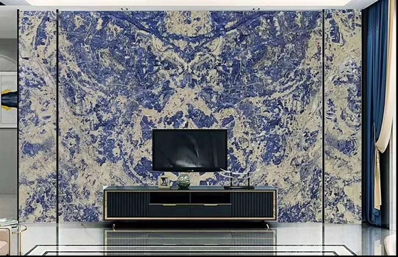 Zindywidualizowany Bolivia Blue Przejrzysty Sodalite Onyx Marmur dla dużych płytek lub cięcia do rozmiaru