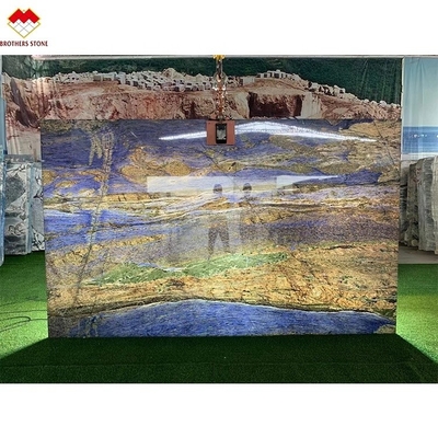 Zindywidualizowany Bolivia Blue Przejrzysty Sodalite Onyx Marmur dla dużych płytek lub cięcia do rozmiaru