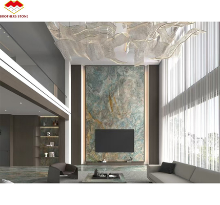 Amazon Blue Luxury Stone Polerowana płytka dla willi i hoteli Inspiracja do projektowania wnętrz