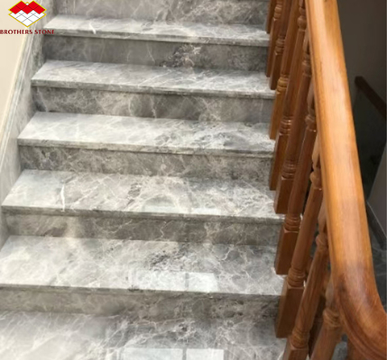 Yinsha Włoski Marmurowy Szary Kamień Duża płytka do podłóg hotelowych i wewnętrznych schodów